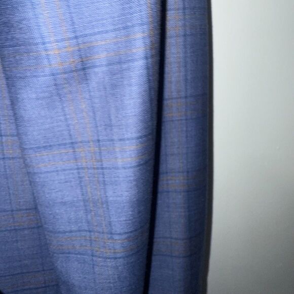 Jack Victor Big & Tall Super 130's Wool Powell Blazer - Window Pane Check 52 - Picture 3 of 11